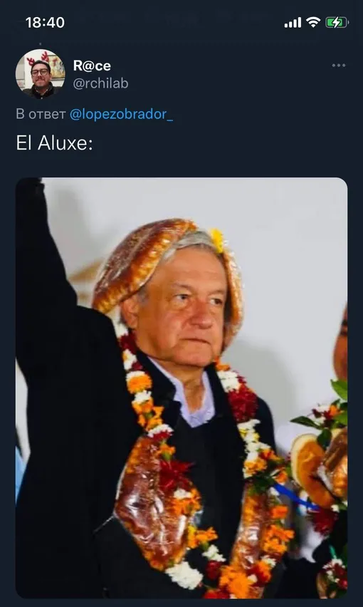 «Алюкс:». На фото — президент Мексики