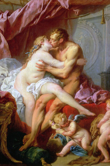 На изящном: рабы любви, или какой древнегреческий миф лежит в основе картины Франсуа Буше «Геркулес и Омфала»