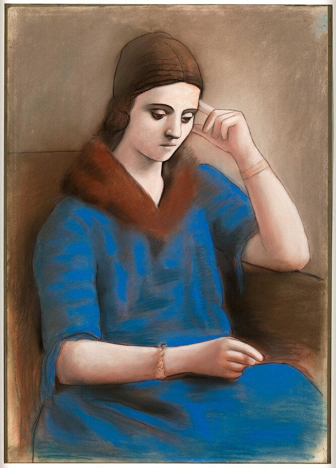 Пабло Пикассо. Задумчивая Ольга. Париж, зима 1923. Национальный музей Пикассо, Париж