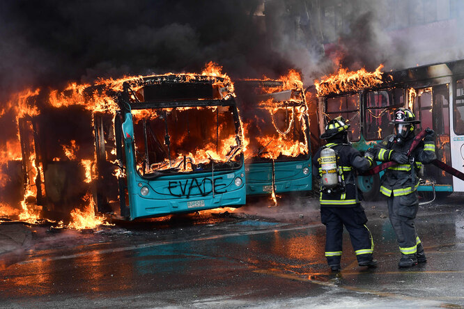 Сожженные автобусы