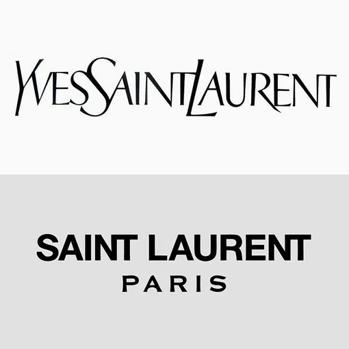 Старый и новый логотипы Saint Laurent