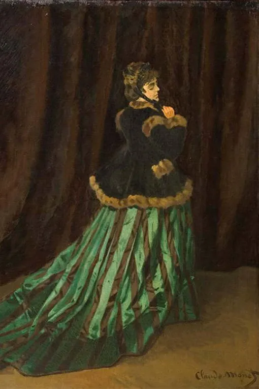 Клод Моне, Женщина в зеленом платье, 1866. Художественная галерея Кунстхалле, Берлин