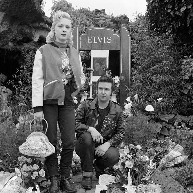Ребекка Галли и Дейв Ласт, десятая годовщина смерти Элвиса, 1987 год.
