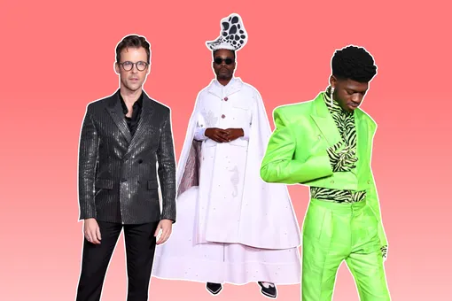 Блестящие пиджаки, неон и плащ морской царицы: самые модные мужчины на красной дорожке American Music Awards