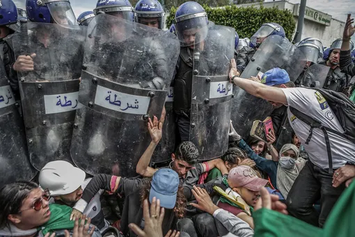 Clash with the Police During an Anti-Government Demonstration