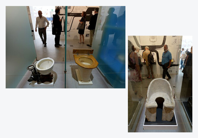 Древние унитазы на Венецианской архитектурной биеннале, 2014 год
