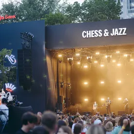В саду «Эрмитаж» прошел фестиваль Chess & Jazz