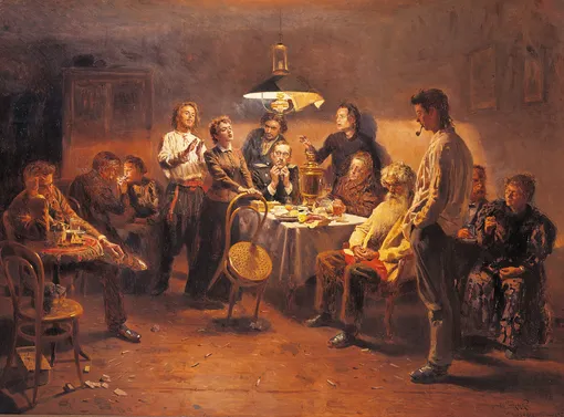 «Вечерняя встреча», худ. Владимир Маковский. 1875-1897, холст, масло