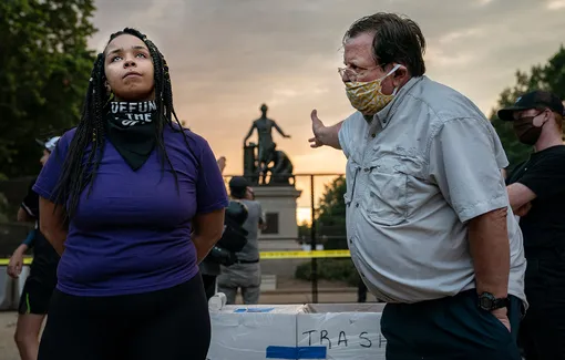 2021 Photo Contest, World Press Photo of the Year NomineeLincoln Emancipation Memorial DebatePhotographerEvelyn HocksteinFor The Washington Post