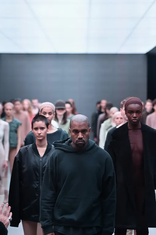 Канье Уэст на показе Yeezy Season 1