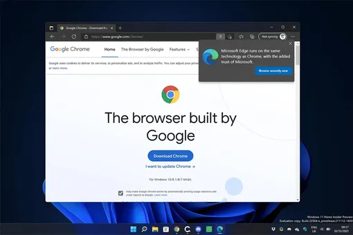 «Microsoft Edge работает по тем же технологиям, что и Chrome, но Microsoft доверяет ему больше»