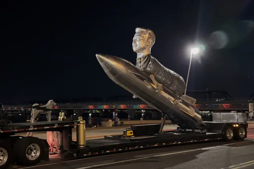 В Техасе установят 9-метровую статую Илона Маска в виде козла, сидящего на ракете