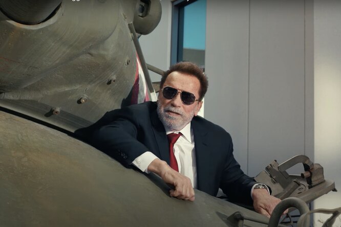 Арнольд Шварценеггер стал директором Netflix по боевикам — он подъехал к офису компании на танке и разрезал ланч мечом Арнольд Шварценеггер стал директором Netflix по боевикам — он подъехал к офису компании на танке и разрезал ланч мечом