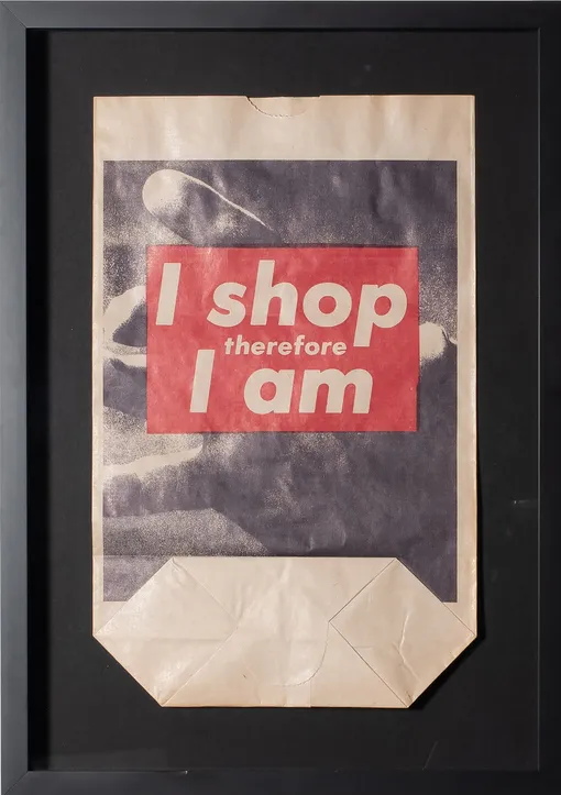 Барбара Крюгер, I Shop Therefore I Am, 1990