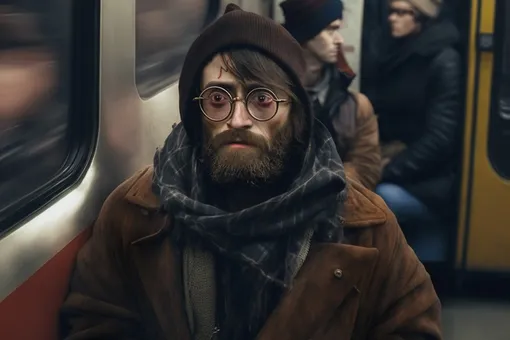 Нейросеть изобразила героев «Гарри Поттера» и «Звездных войн» в метро после тяжелого рабочего дня