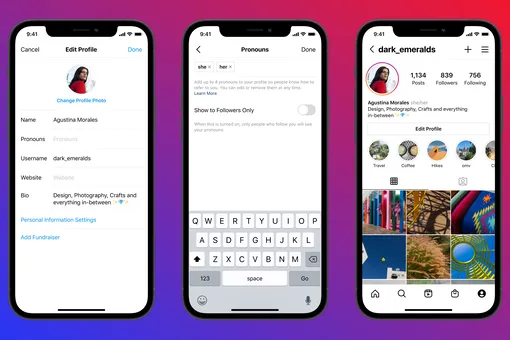 Instagram* разрешит пользователям указывать в профиле местоимения для обращения к себе