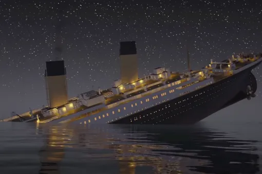 Видео дня: крушение Титаника в реальном времени