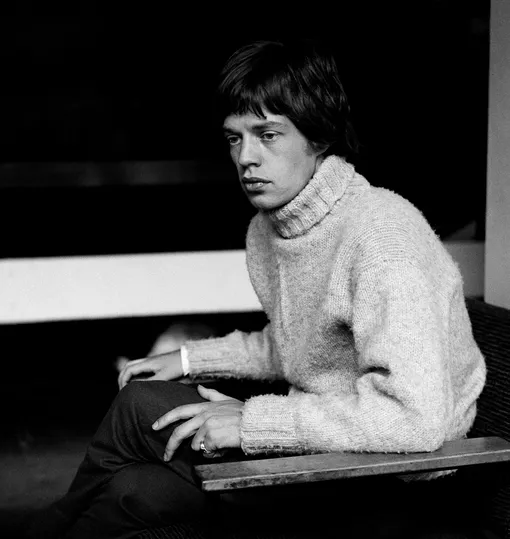 Singer Mick Jagger of The Rolling Stones, during rehearsals for an episode of the Friday night TV pop/rock show 'Ready Steady Go!', at Associated-Rediffusion's Television House studios in London, 26th February 1965. (Photo by George Wilkes/Hulton Archive/Getty Images)
