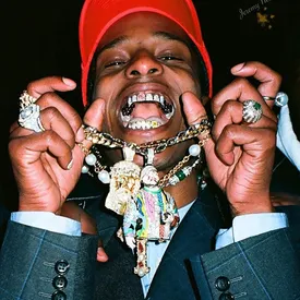 Рэпер A$AP Rocky показал новые грилзы на зубах — они украшены настоящими цветами