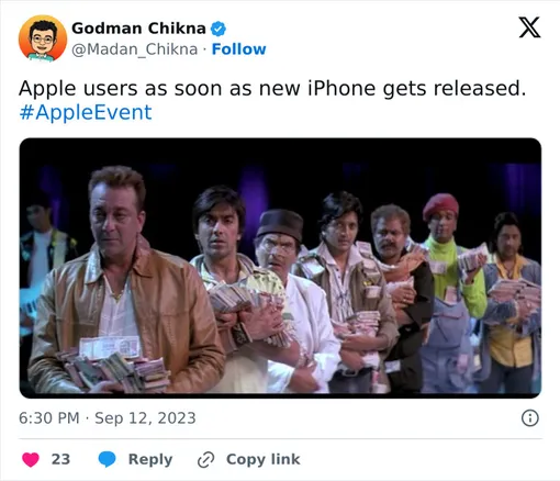 «Пользователи Apple сразу же после того, как появился новый iPhone» «Пользователи Apple сразу же после того, как появился новый iPhone»