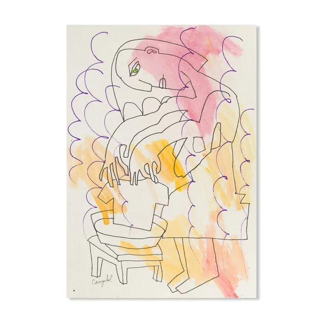 Игорь Сапунков, графика «Женщина, стирающая майку», 43 000 руб., TEO by Cosmoscow