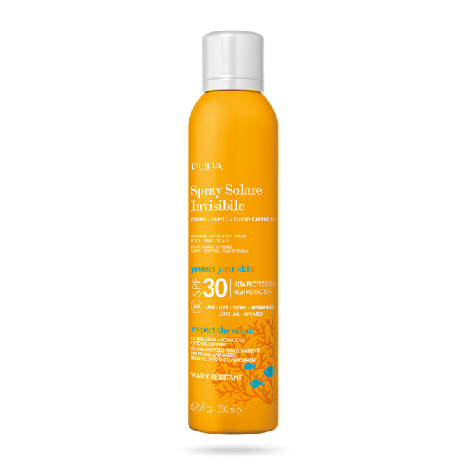 Солнцезащитный спрей для тела, волос и кожи головы SPF 30, Pupa