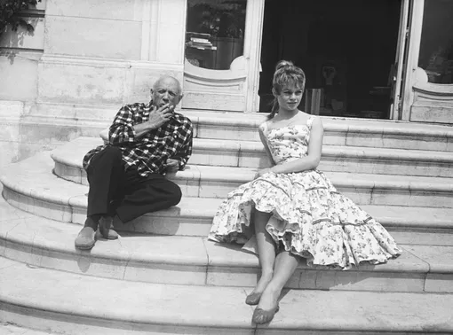 Брижит Бардо и Пабло Пикассо, 1956