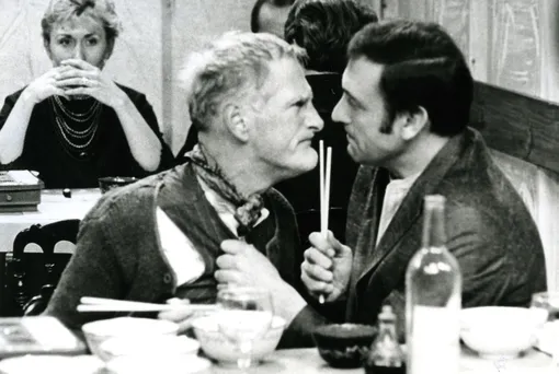 Уилфрид Брэмбелл и Гарри Х. Корбет в «Степто и сын», 1965 STEPTOE AND SON BBC TV series in rehearsal in 1965 with Wilfrid (sic) Brambell at left as Albert and Harry H Corbett as Harold