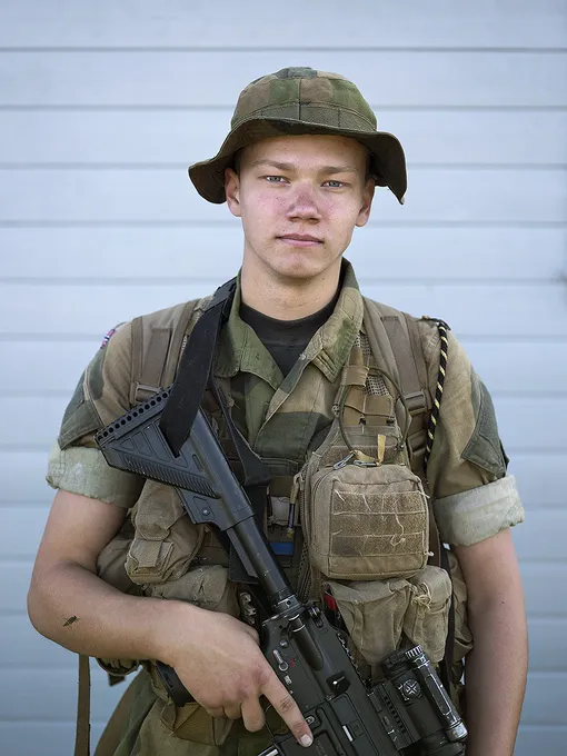 Young Norwegian conscript in charge of patrolling the banks of the Pasvik River.
