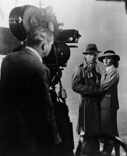 Хамфри Богарт и Ингрид Бергман на съёмках «Касабланки», 1942