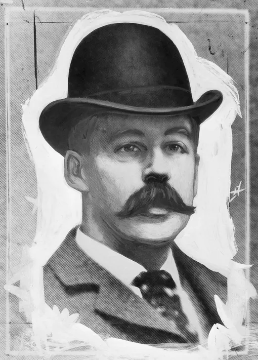 Herman W. Mudgett, known as H.H. Holmes. He was a notorious insurance murderer. He killed 27 people, many fairgoers to the World's Columbian Exposition of 1893, and was tried in 1895.