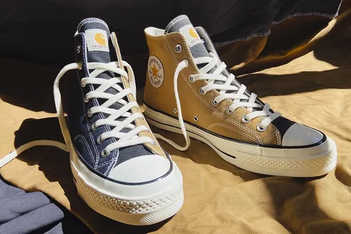 Converse сшили кеды из старых курток и рабочих комбинезонов Carhartt WIP