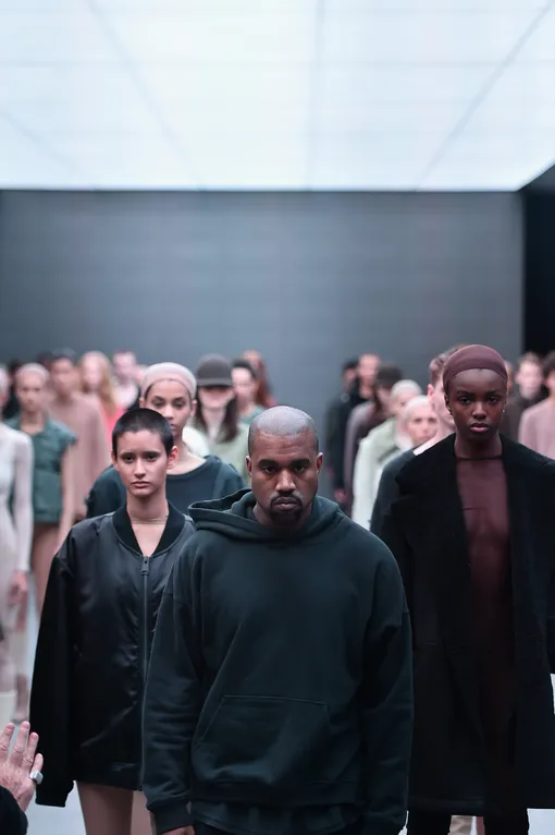 На показе adidas Originals x Kanye West YEEZY SEASON 1 во время Недели моды в Нью-Йорке, 2015 год