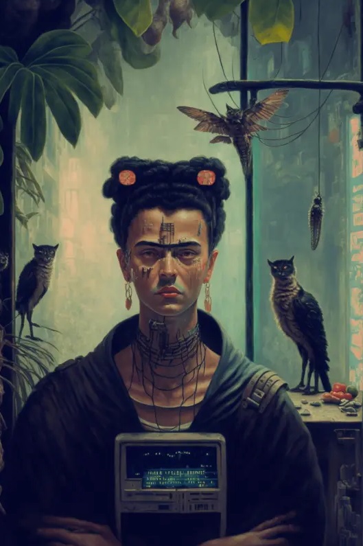 «Автопортрет с терновым ожерельем и колибри» Фриды Кало