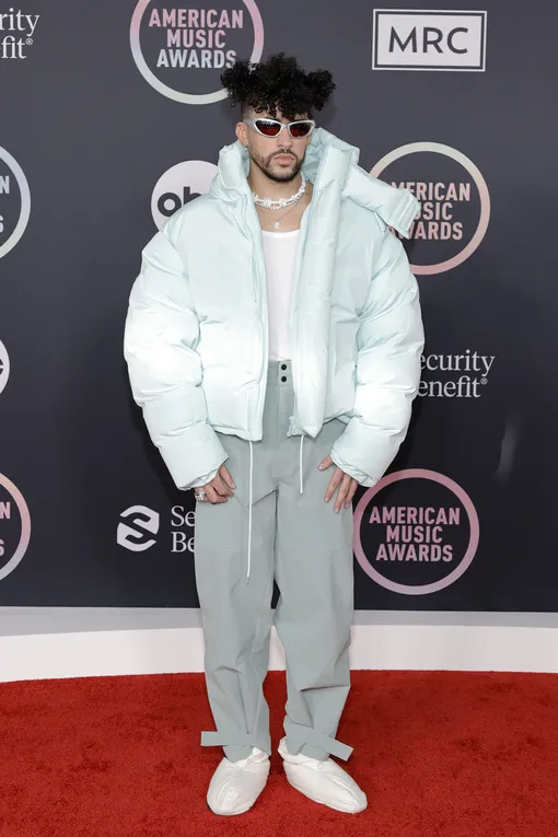 Bad Bunny attends the 2021 American Music Awards at Microsoft Theater on November 21, 2021 in Los Angeles, California. (Photo by )