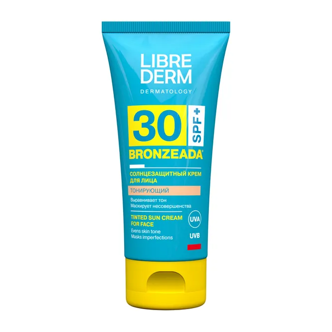 Тонирующий солнцезащитный крем для лица SPF 30 Bronzeada, Librederm
