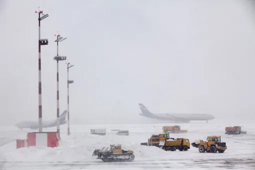 В Москве задержали или отменили более 40 рейсов на фоне снега с дождем