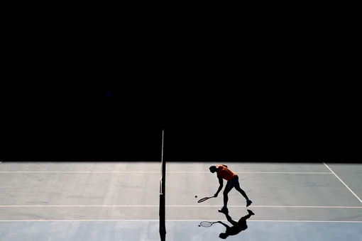 Tennis star Rafael Nadal of Spain practices at Melbourne Park in advance of the Australian Open in Melbourne, Australia, January 31, 2021. REUTERS/Loren Elliott