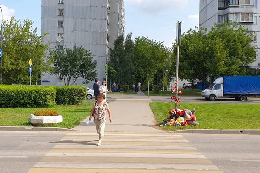 В Москве у пешеходного перехода, где студентка сбила трех детей, установили «лежачего полицейского» и знак ограничения скорости