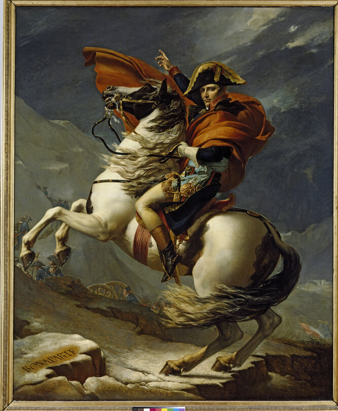 «Наполеон, пересекающий Альпы», Жак Луи Давид