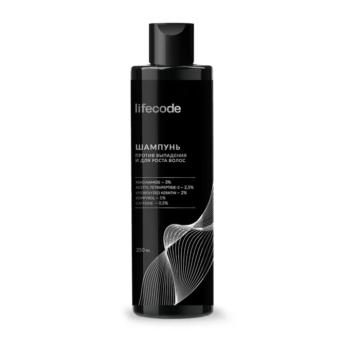 Шампунь с ниацинамидом против выпадения и для роста волос, Lifecode