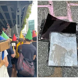 Луддиты XXI века: в Нью-Йорке зумеры устроили протест против соцсетей Луддиты XXI века: в Нью-Йорке зумеры устроили протест против соцсетей