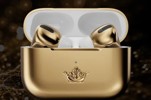 Российский бренд сделал наушники AirPods Pro с золотом. Они стоят $67 тысяч