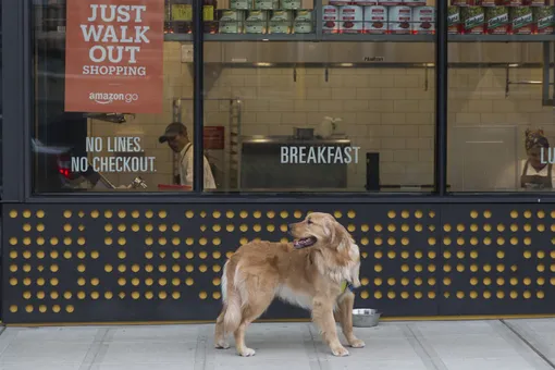 К супермаркету «без очередей» Amazon Go выстроилась внушительная очередь в первый день работы