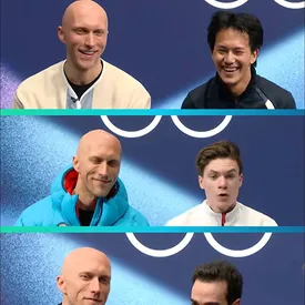 Французский тренер по фигурному катанию стал мемом Олимпиады-2026. Пользователи называют его самым занятым человеком на соревнованиях