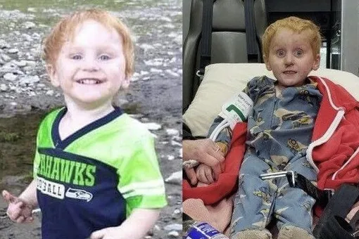 В США нашли трехлетнего мальчика, который провел два дня в дикой местности. Пользователи соцсетей сравнили его фото до и сразу после произошедшего