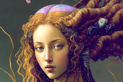 «Джоконда», «Девочка с персиками» и «Рождение Венеры» в стиле киберпанк: нейросеть превратила шедевры живописи в фантастические картины