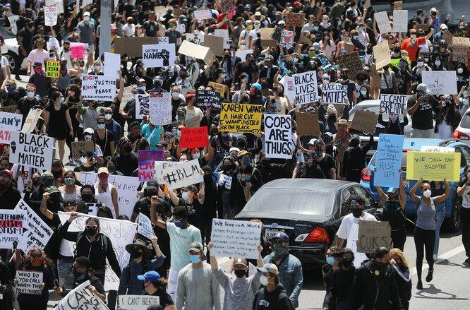 Протест #BlackLivesMatter в Лос-Анджелесе, 30 мая