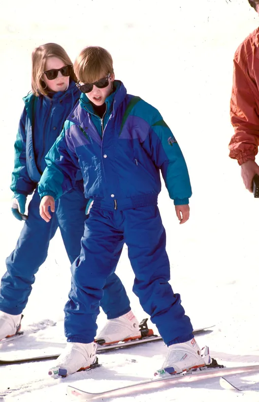 British royalty skiing holiday in Lech, Austria — 1992Prince William and Laura Fellowes30 Mar 1992
