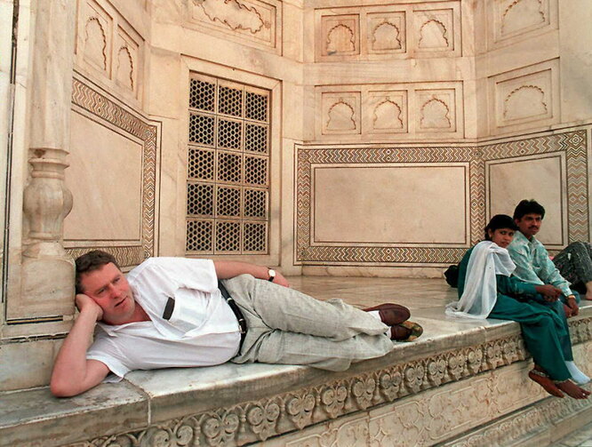 Жириновский во время визита в Индию, 1995 год